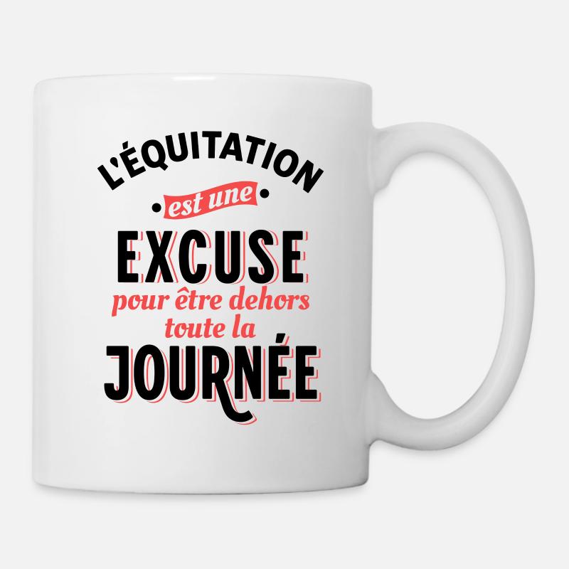 Équitation Cadeau Pour Cavalière Cheval Humour - Mug blanc - blanc