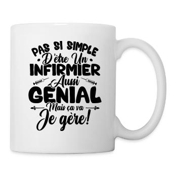 Pas facile d'être une infirmière aussi géniale - Mug blanc - blanc - Droite