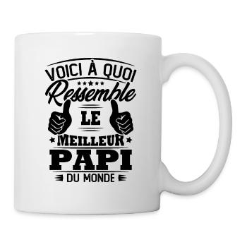 Voici à quoi ressemble le meilleur papi du monde - Mug blanc - blanc - Droite