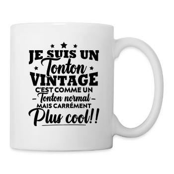 Je suis un tonton vintage, Humour Cadeau tonton - Mug blanc - blanc - Droite