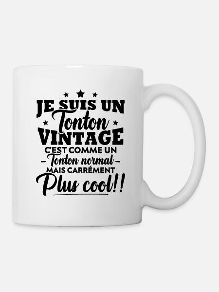 Je suis un tonton vintage, Humour Cadeau tonton - Mug blanc - blanc