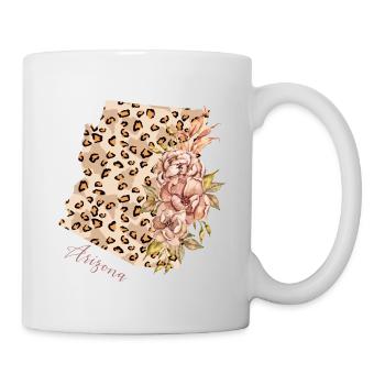 Arizona Leopard Pattern State Of Arizona - Mug - white - Right