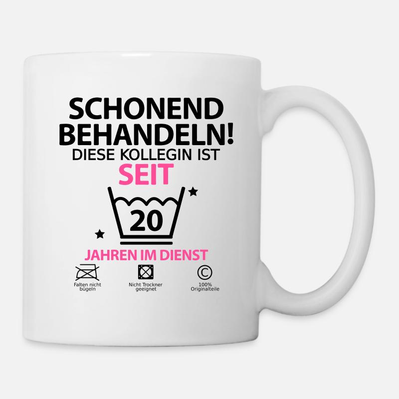 40 jähriges Jubiläum firmenjubiläum Kollegin - Tasse - Weiß