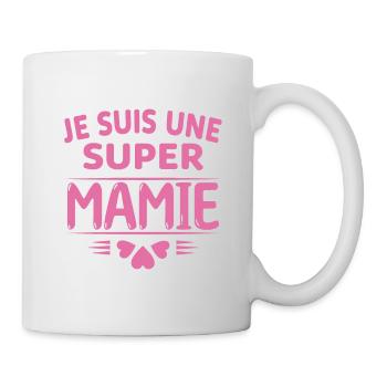 Super Mamie Cadeau de Noël Fête des Grands Mères - Mug blanc - blanc - Droite