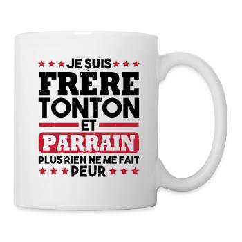 Frère tonton et Parrain - Mug blanc - blanc - Droite