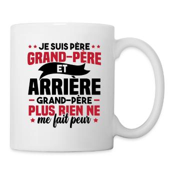 Je suis papa grand-père et arrière-grand-père - Mug blanc - blanc - Droite