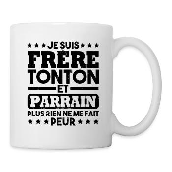 Frère tonton et Parrain - Mug blanc - blanc - Droite