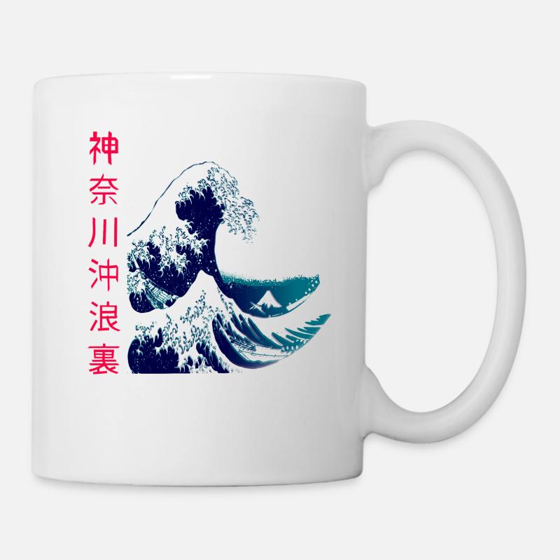 Die große Welle vor Kanagawa - Tasse - Weiß