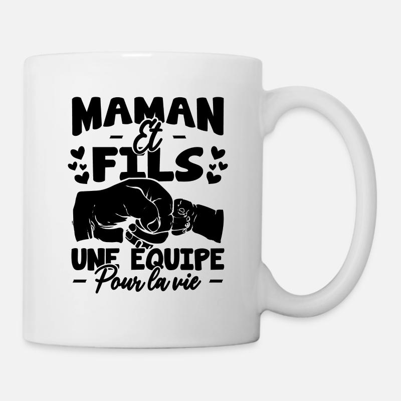 Maman et Fils une équipe pour la vie - Mug blanc - blanc