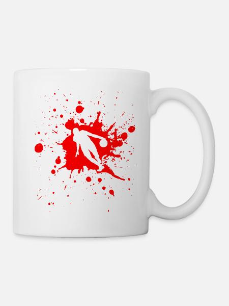Basketball Dribble Man Red - Mug - white