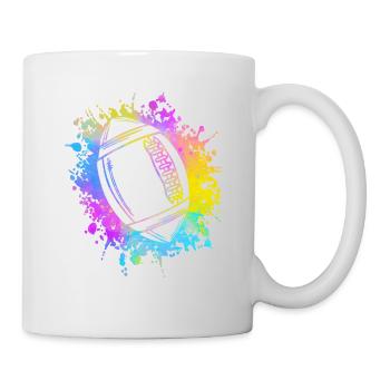 Éclaboussures colorées d’enfants de football - Mug blanc - blanc - Droite