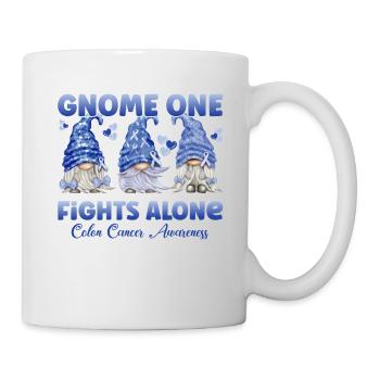 Gnome One Kämpft Allein Darmkrebs - Tasse - Weiß - Rechts