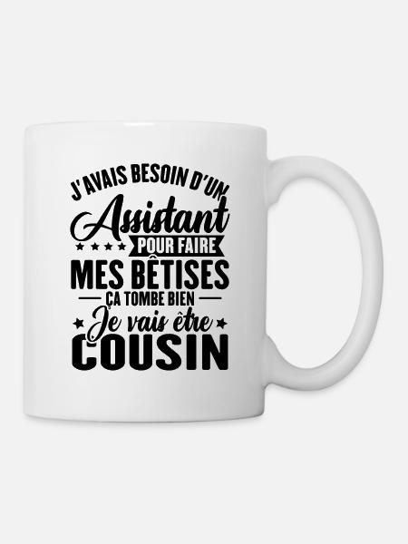 Je vais être cousin, Cadeau future cousin - Mug blanc - blanc