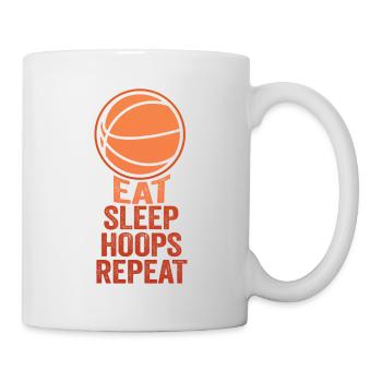 Repeat Eat Sleep Hoops basketball team - Mug - white - Right
