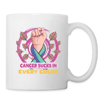 Cancer sucks fighters in any color - Mug - white - Right