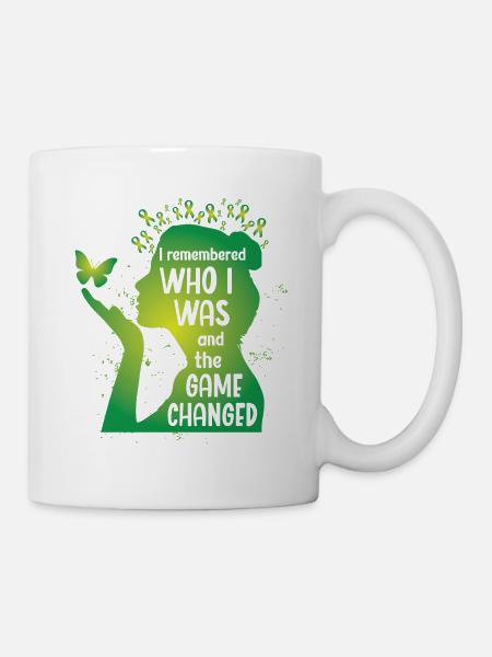Green butterfly for mental health - Mug - white