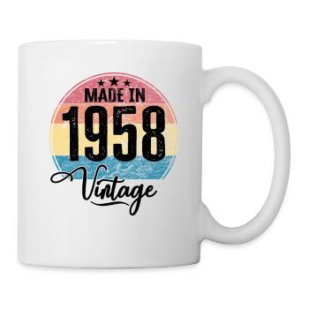 Vintage Made in 1958 Geburtsjahr 1958 Geburtstag - Tasse - Weiß - Rechts