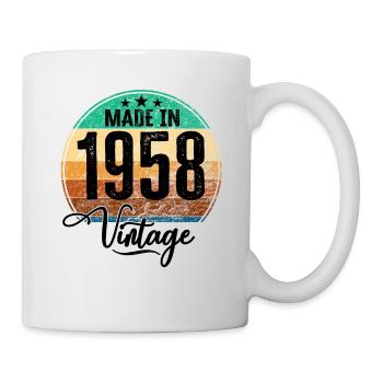 Vintage Made in 1958 Geburtsjahr 1958 Geburtstag - Tasse - Weiß - Rechts