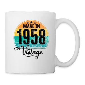 Vintage Made in 1958 Geburtsjahr 1958 Geburtstag - Tasse - Weiß - Rechts