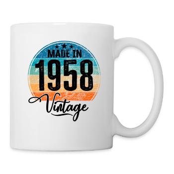 Vintage Made in 1958 Geburtsjahr 1958 Geburtstag - Tasse - Weiß - Rechts