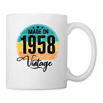 Vintage Made in 1958 Geburtsjahr 1958 Geburtstag - Tasse - Weiß - Rechts