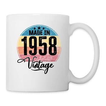 Vintage Made in 1958 Geburtsjahr 1958 Geburtstag - Tasse - Weiß - Rechts