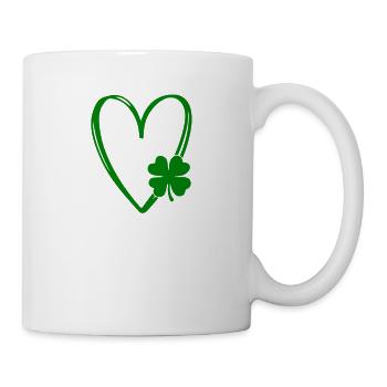St Patricks Day Accessoires Ireland Shamrock Deko - Tasse - Weiß - Rechts