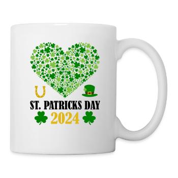 Accessoires de la Saint-Patrick Irlande Shamrock Décoration - Mug blanc - blanc - Droite