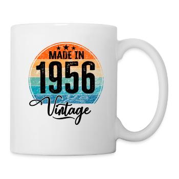 Vintage Made in 1956 Geburtsjahr 1956 Geburtstag - Tasse - Weiß - Rechts