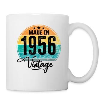 Vintage Made in 1956 Geburtsjahr 1956 Geburtstag - Tasse - Weiß - Rechts