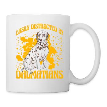 Facilement distrait mes Dalmatiens - Mug blanc - blanc - Droite