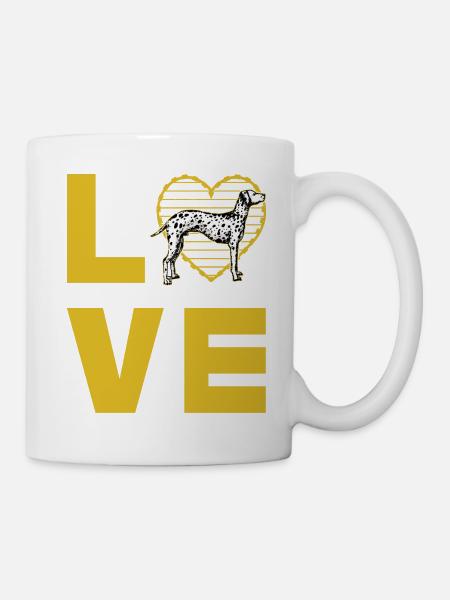 Dalmatiner Love - Tasse - Weiß