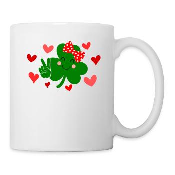 Accessoires de la Saint-Patrick Irlande Shamrock Décoration - Mug blanc - blanc - Droite