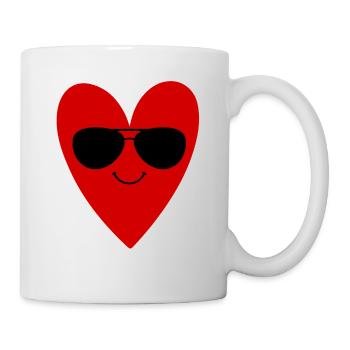 St Patricks Day Accessoires Herz Sonnenbrille Deko - Tasse - Weiß - Rechts