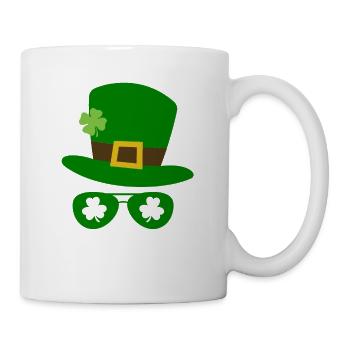 St Patricks Day Accessoires Ireland Shamrock Deko - Tasse - Weiß - Rechts