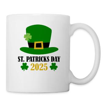St Patricks Day Accessoires Ireland Shamrock Deko - Tasse - Weiß - Rechts