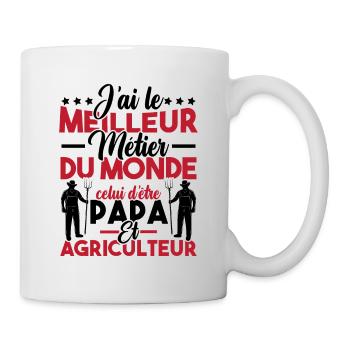 Papa et Agriculteur - Humour papa agriculteur - Mug blanc - blanc - Droite