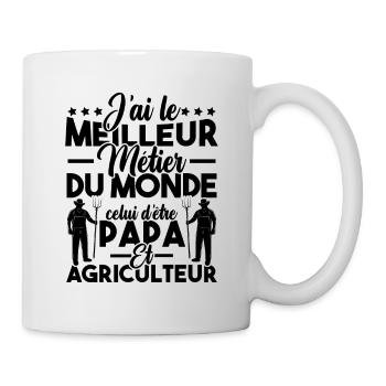 Papa et Agriculteur - Humour papa agriculteur - Mug blanc - blanc - Droite