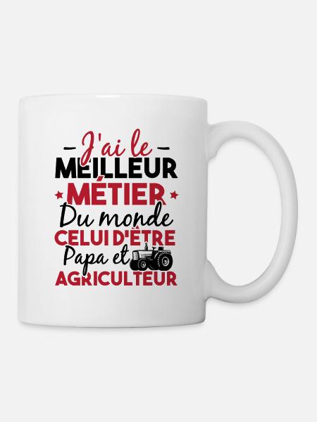 Papa et Agriculteur - Humour papa agriculteur - Mug blanc - blanc