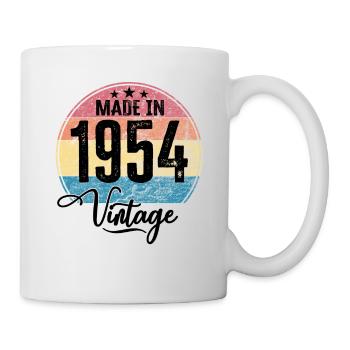 Vintage Made in 1954 Geburtsjahr 1954 Geburtstag - Tasse - Weiß - Rechts