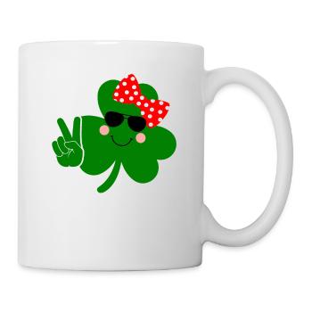 Accessoires de la Saint-Patrick Irlande Shamrock Décoration - Mug blanc - blanc - Droite