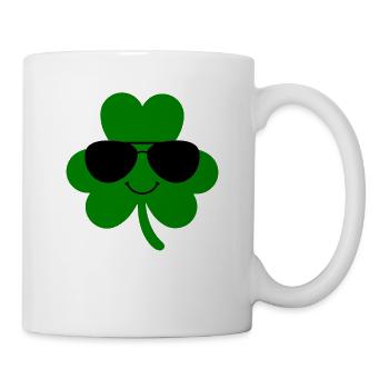 St Patricks Day Accessoires Ireland Shamrock Deko - Tasse - Weiß - Rechts