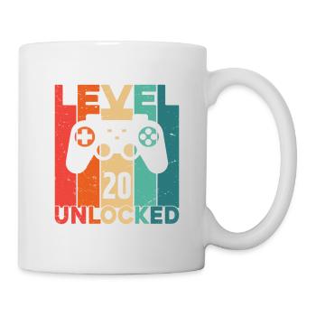 Level 20 freigeschaltet - Tasse - Weiß - Rechts