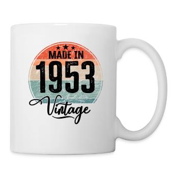 Millésime fabriqué en 1953 Année de naissance 1953 Anniversaire - Mug blanc - blanc - Droite