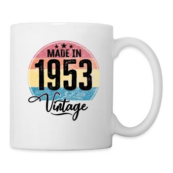 Millésime fabriqué en 1953 Année de naissance 1953 Anniversaire - Mug blanc - blanc - Droite