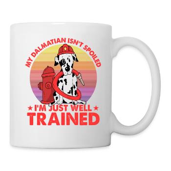 Mon dalmatien n’est pas gâté, je suis juste bien entraîné - Mug blanc - blanc - Droite
