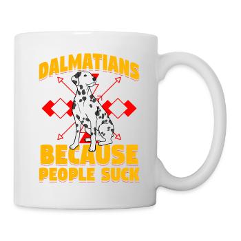 Dalmatiens parce que les gens sont nuls - Mug blanc - blanc - Droite