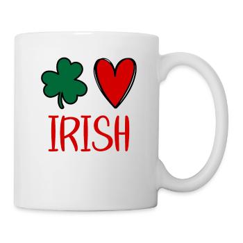 St Patricks Day Accessories Ireland Shamrock Decoration - Mug - white - Right