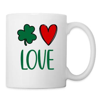 Accessoires de la Saint-Patrick Irlande Shamrock Décoration - Mug blanc - blanc - Droite