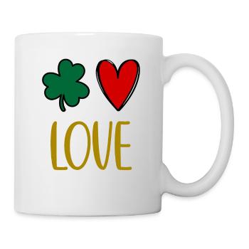 Accessoires de la Saint-Patrick Irlande Shamrock Décoration - Mug blanc - blanc - Droite